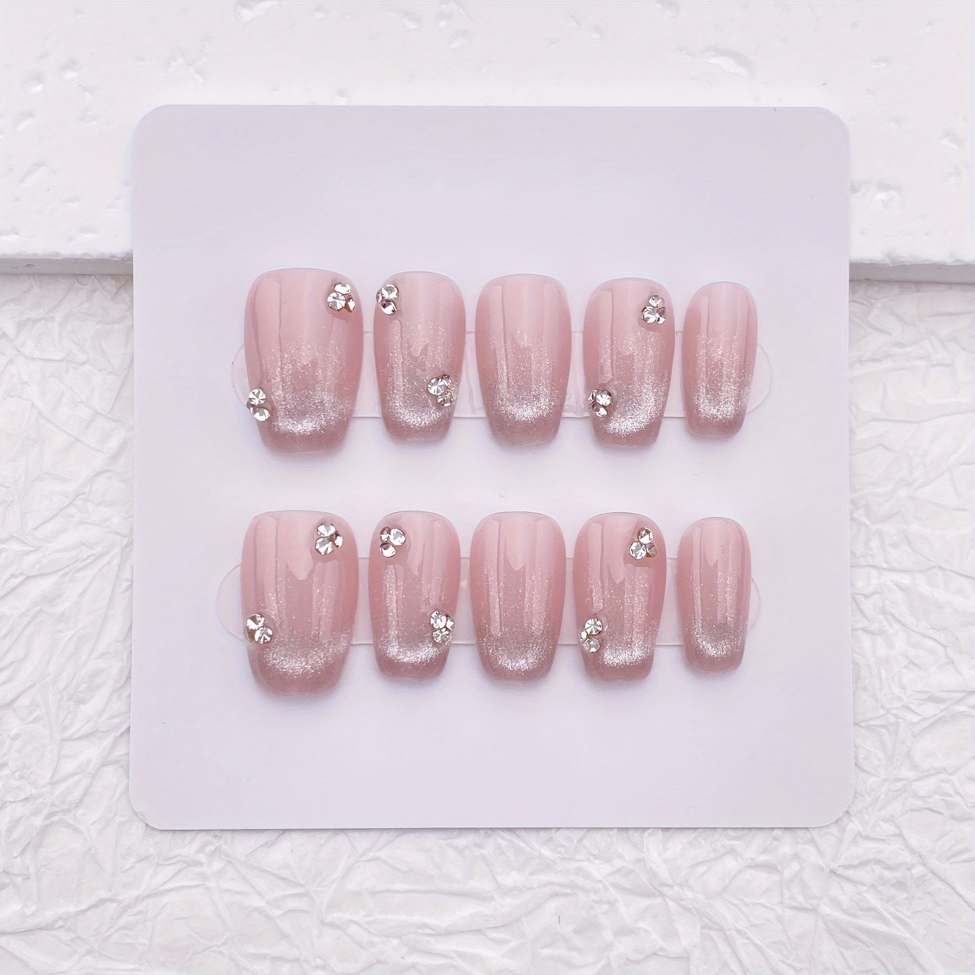 Nail Art Glitter - 10pcs Handmade Press On Nails,Cat Eye