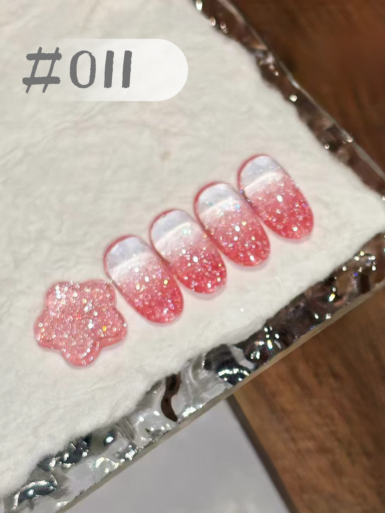Nail Art Ombre Glitter - 12ml Clear Base Sparkle Glitter Nail