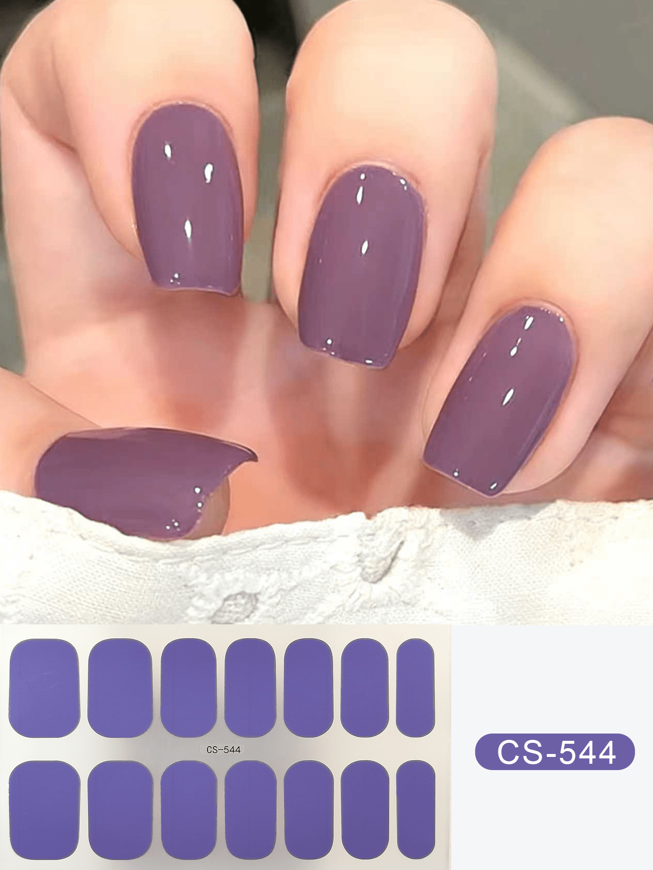 Nail Art Ombre - Coral Pink Nail Stickers, Waterproof Nail