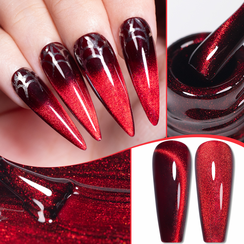 PUENTE 7.5ML Wine Red Cat Eye  - Nail Art Red Wine recension och pris