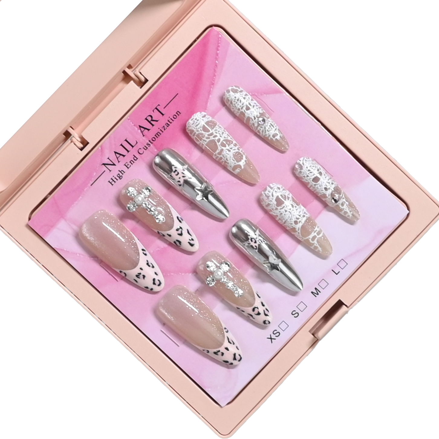10 handmade almond nails in mi - Nail Art Glitter recension och pris