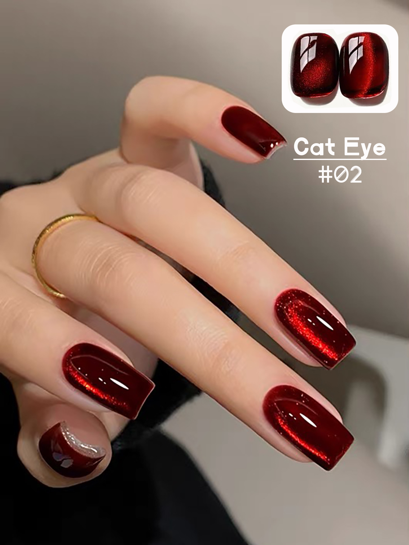 1-12pcs TC Cherry Wine Red Tra - Nail Art Red Wine recension och pris