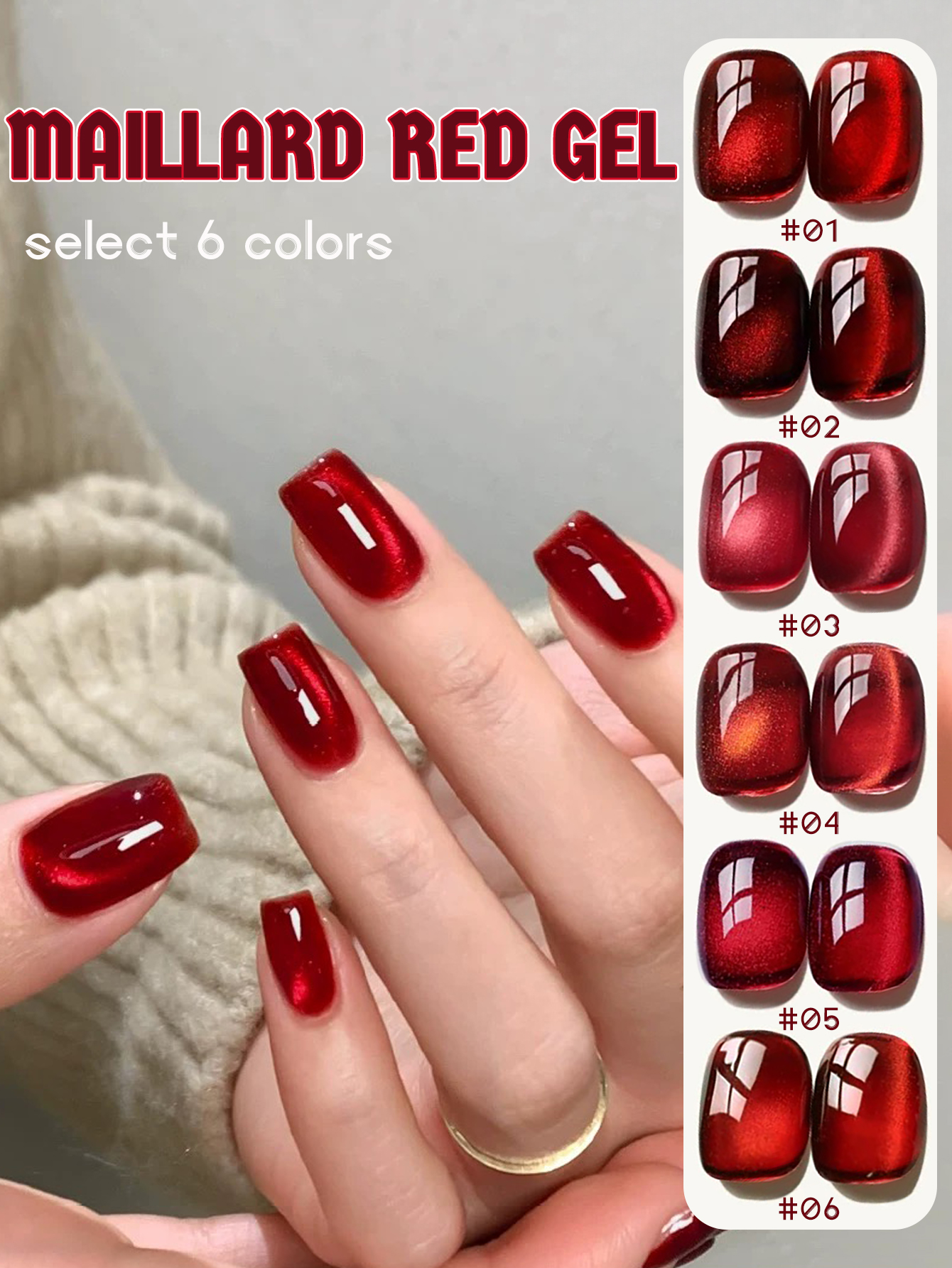 1-12pcs TC Cherry Wine Red Tra - Nail Art Red Wine recension och pris