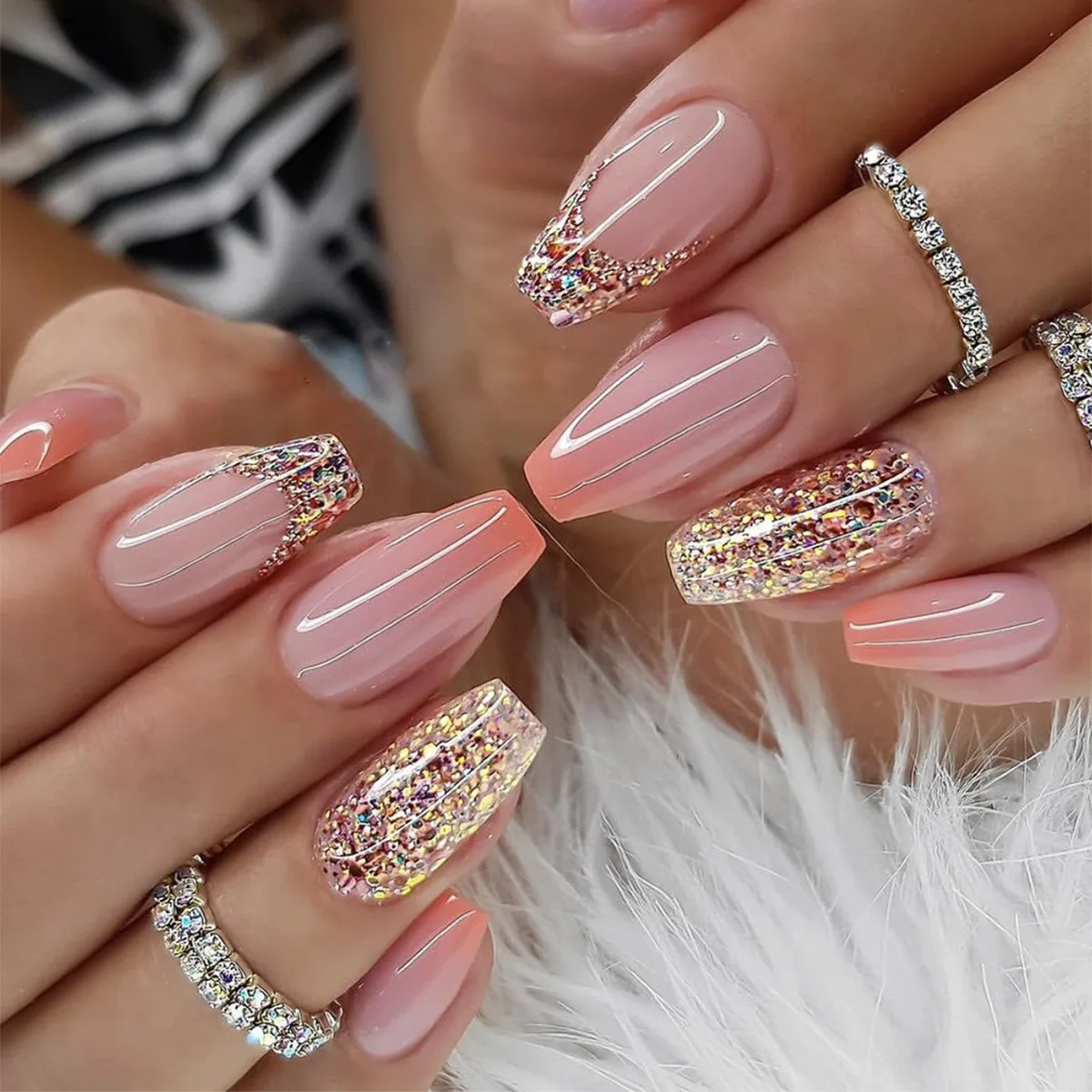 24Pcs/Set Solid Color Wearing  - Nail Art Full Color recension och pris