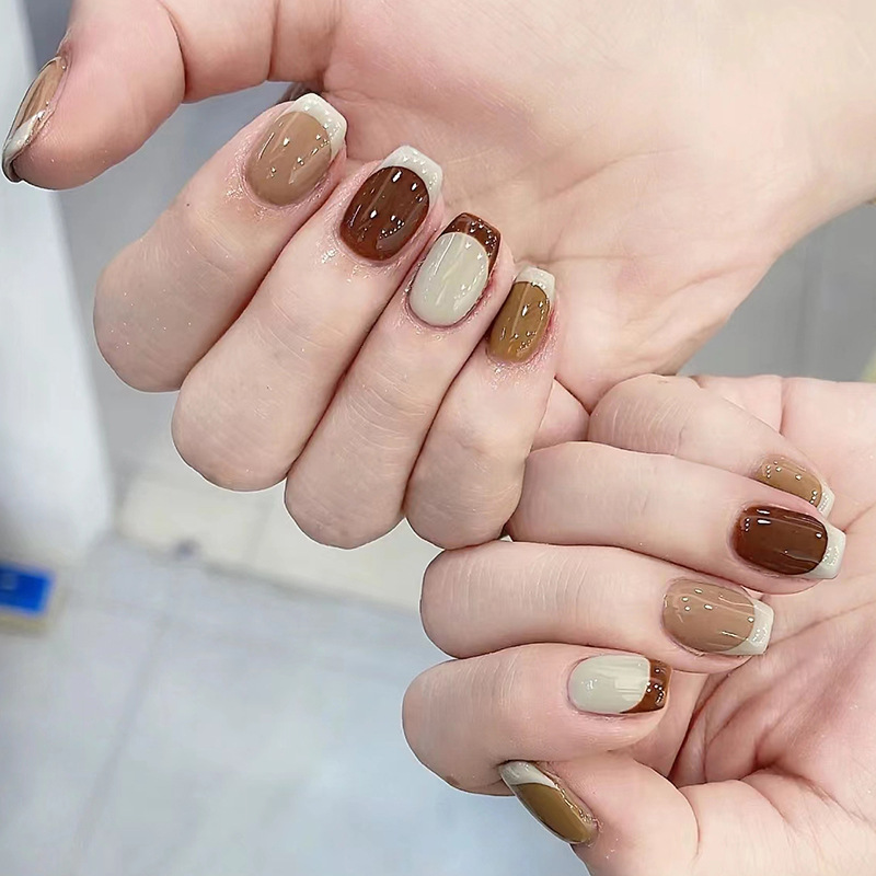 24Pcs Caramel Brown Ombre Glit - Nail Art Ombre recension och pris
