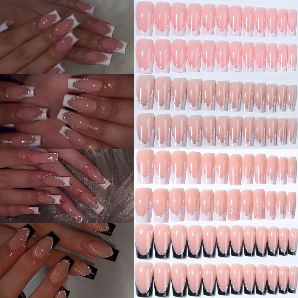 96Pcs(4Mixed) Long Coffin Hear - Nail Art Aesthetic recension och pris