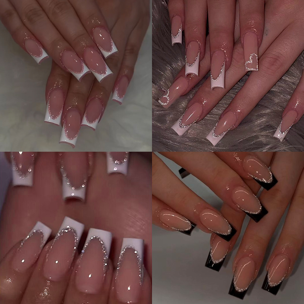 96Pcs(4Mixed) Long Coffin Hear - Nail Art Aesthetic recension och pris