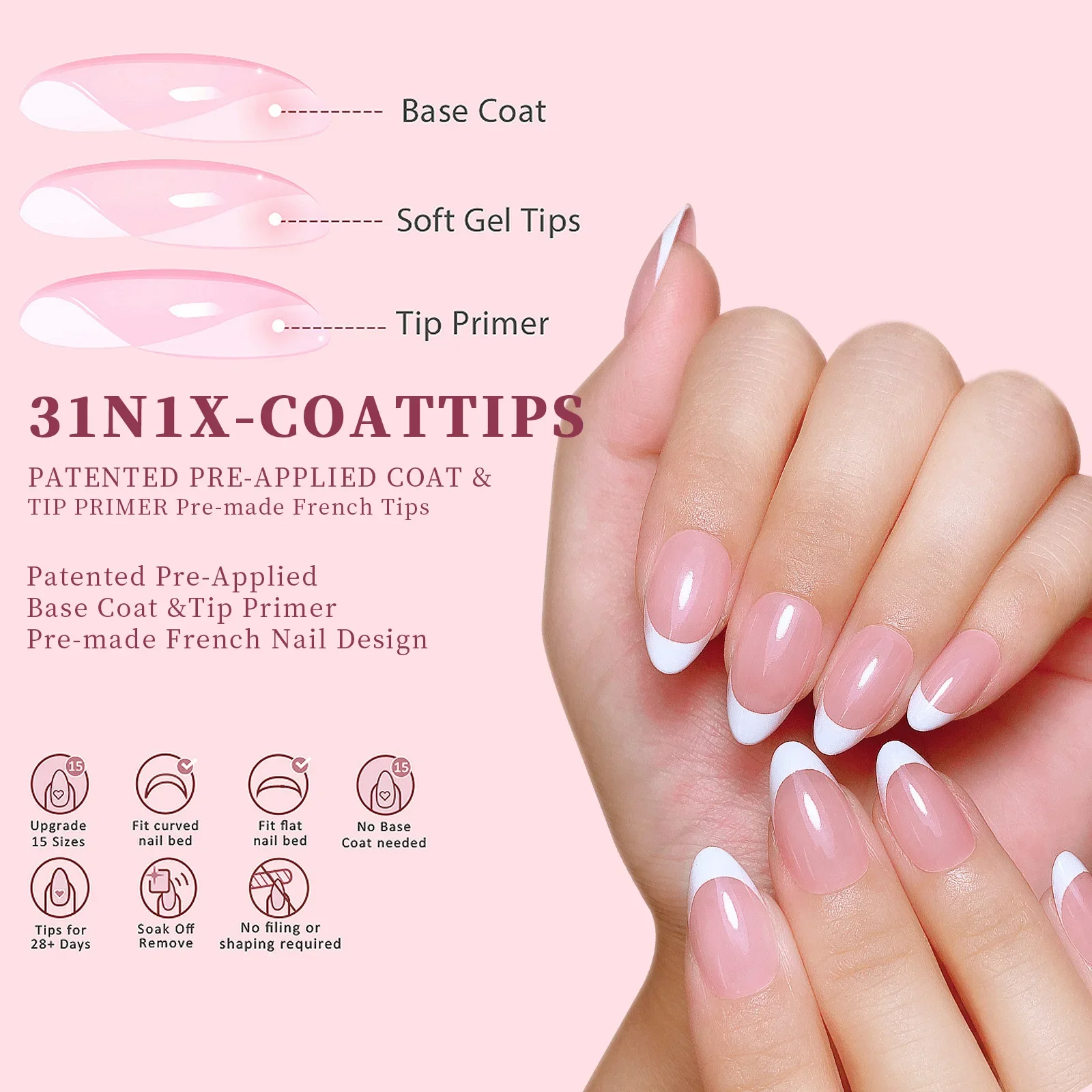 150Pcs/Set French Ballet Press - Nail Art Ombre recension och pris