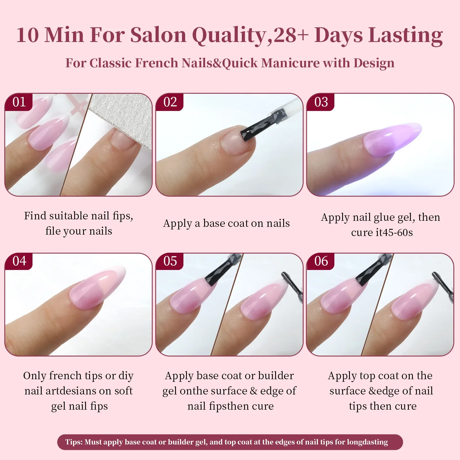 150Pcs/Set French Ballet Press - Nail Art Ombre recension och pris