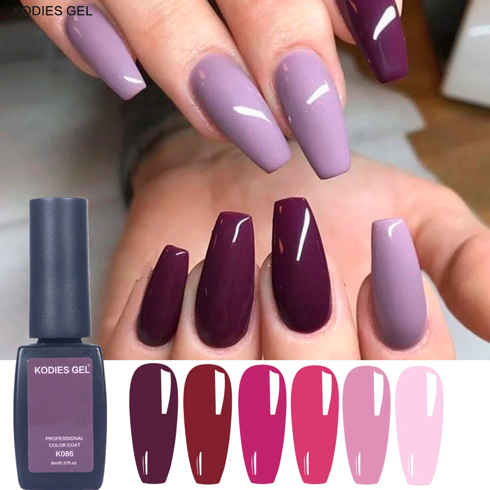 KODIES GEL Nail Polish UV/LED  - Nail Art Red Wine recension och pris