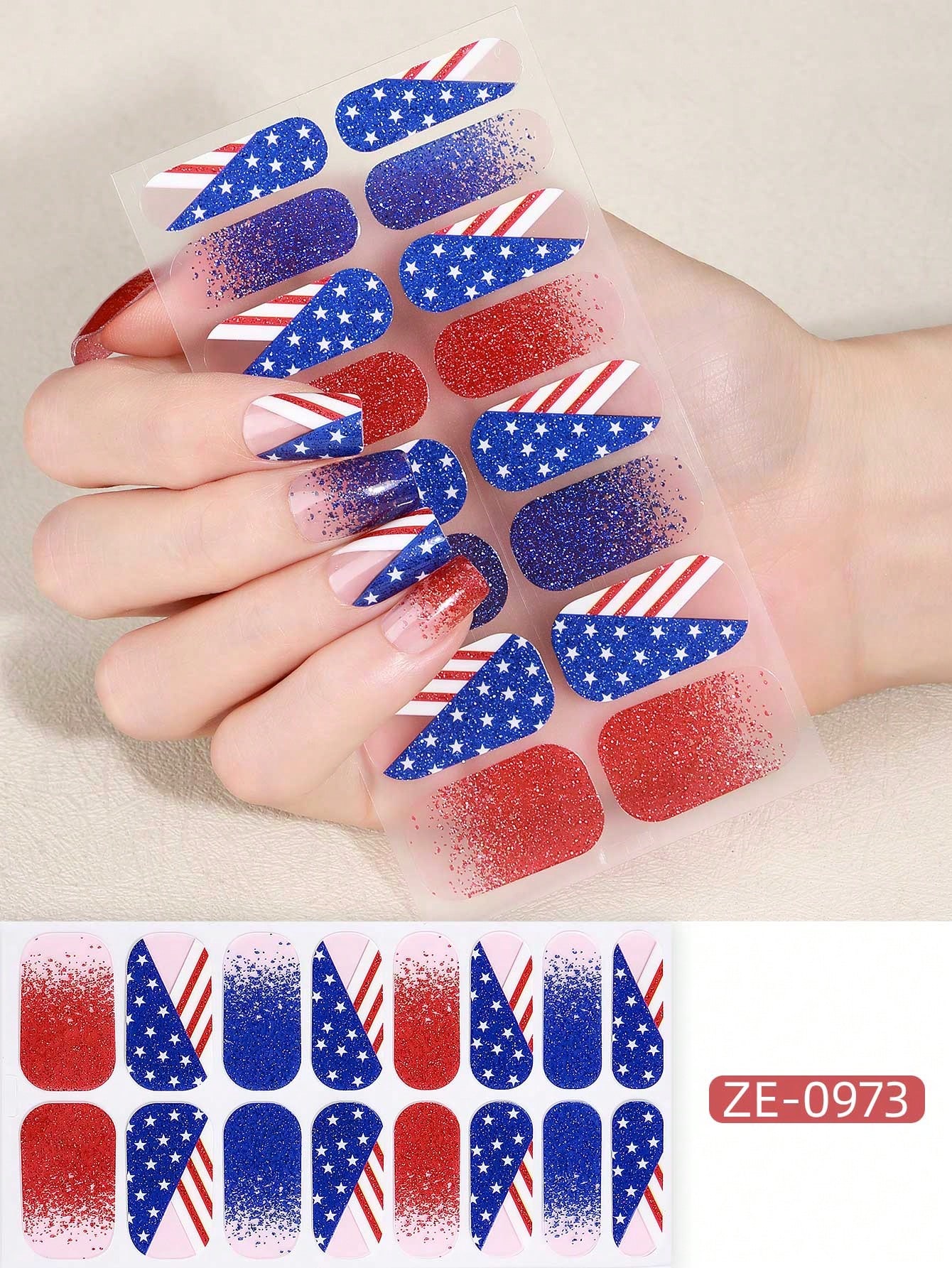 Coral Pink Nail Stickers, Wate - Nail Art Ombre recension och pris