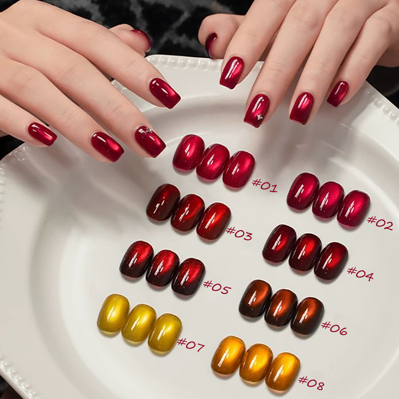 1pcs PSK 2026 New Lucky Red Ca - Nail Art Red Wine recension och pris