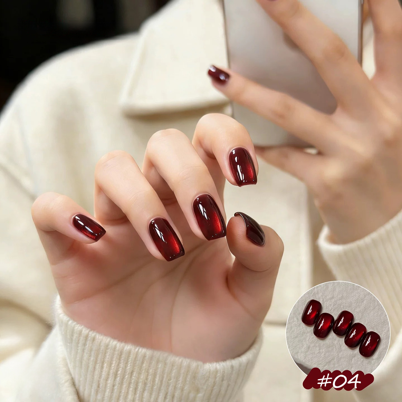 1pcs PSK 2026 New Lucky Red Ca - Nail Art Red Wine recension och pris