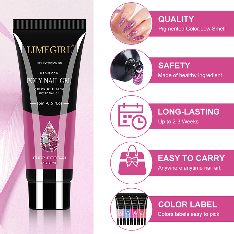15ml Nail Gel Kit For Quick Ex - Nail Art Full Color recension och pris