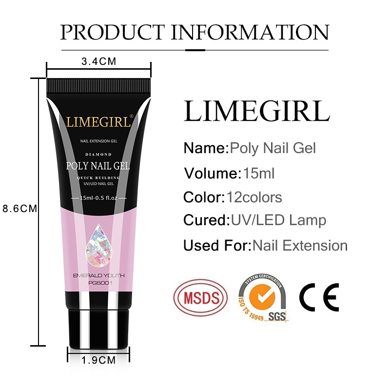 15ml Nail Gel Kit For Quick Ex - Nail Art Full Color recension och pris