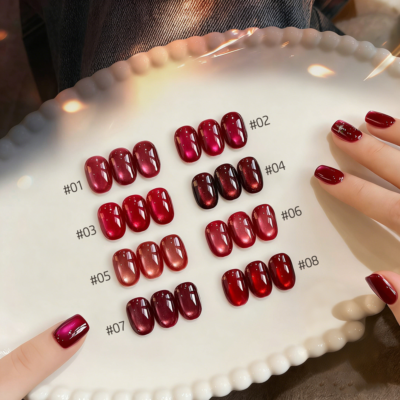 MIANEL 10ML Lucky Red Cat Eye  - Nail Art Red Wine recension och pris