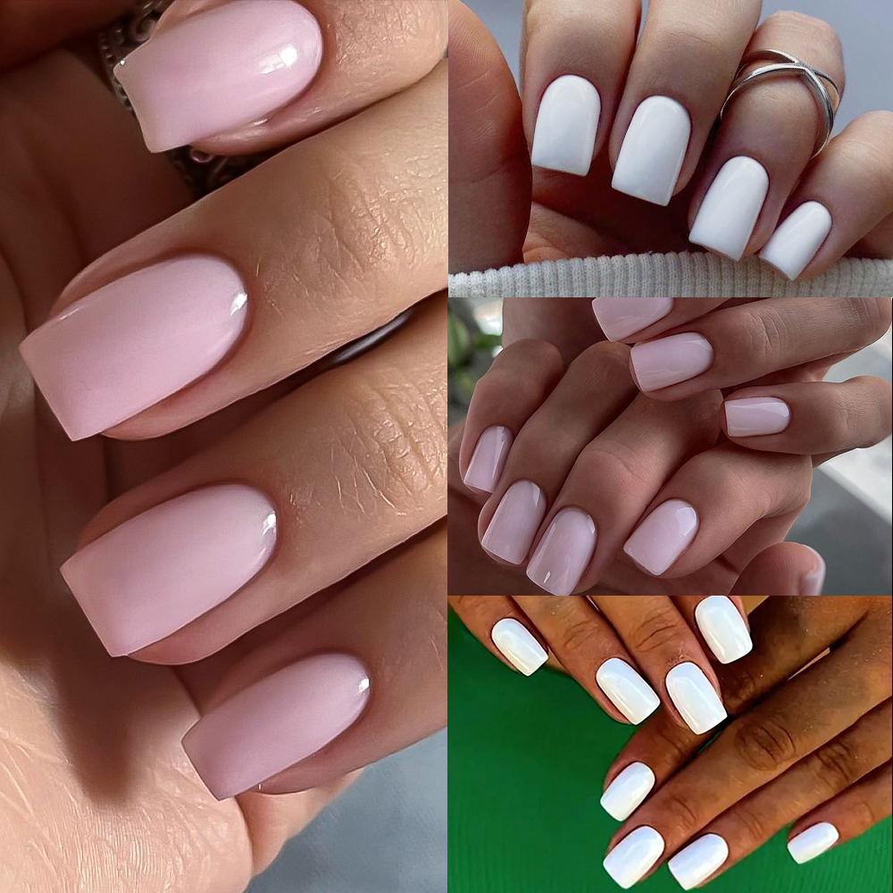 100/120pcs Pink White Press On - Nail Art Ombre recension och pris