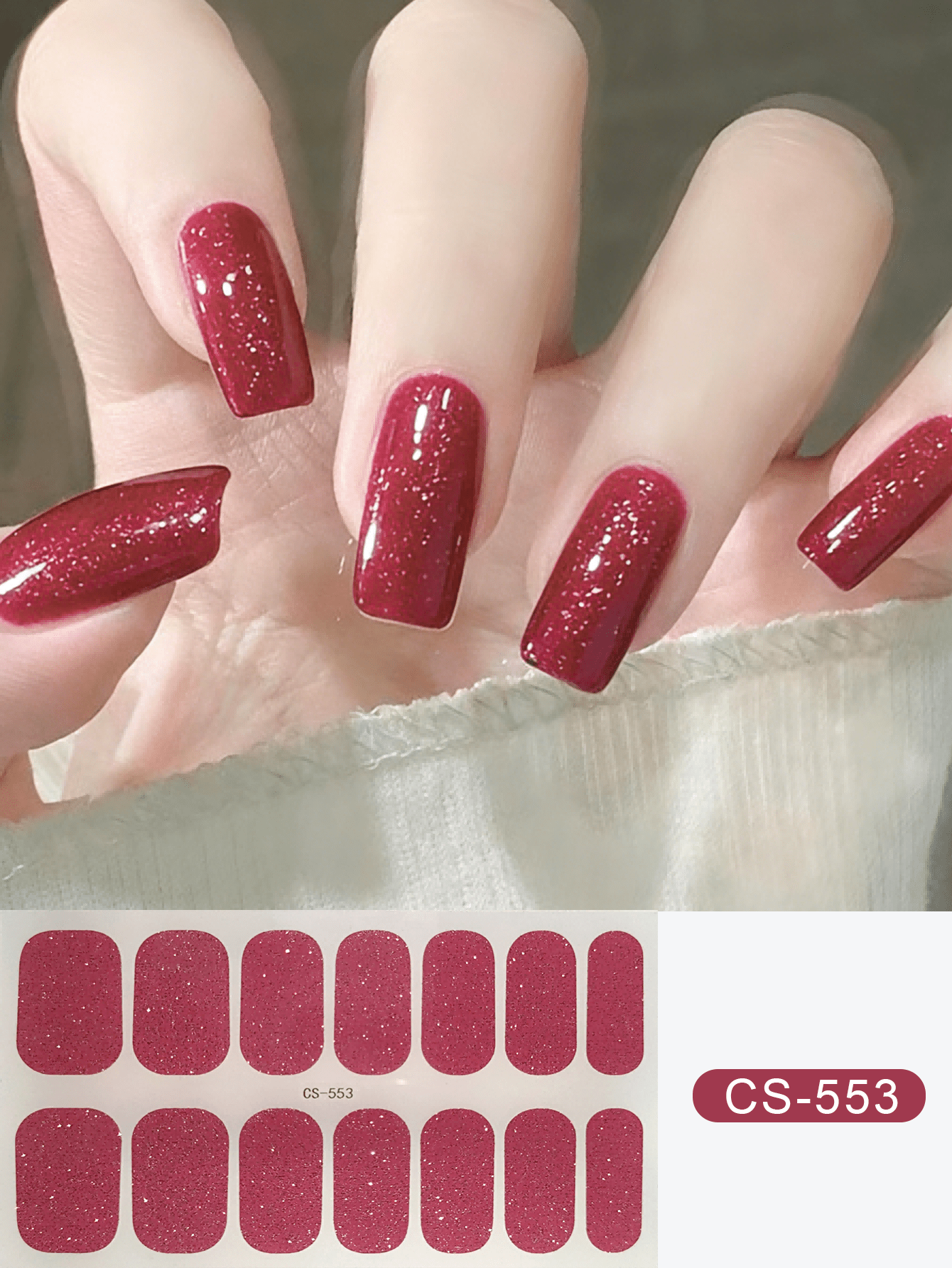 Coral Pink Nail Stickers, Wate - Nail Art Ombre recension och pris