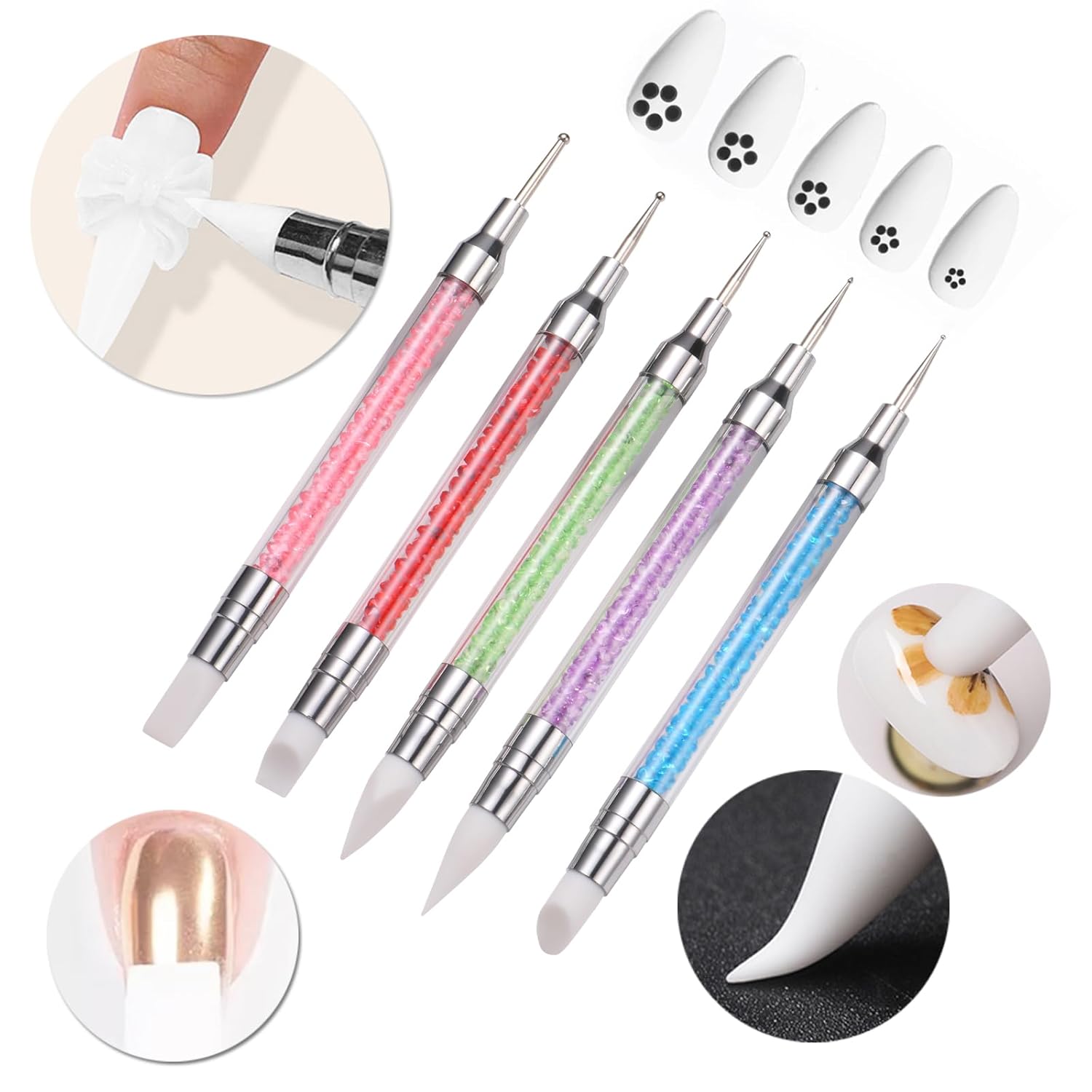 62Pcs Nail Art Brushes Tools,5 - Nail Art Ombre recension och pris