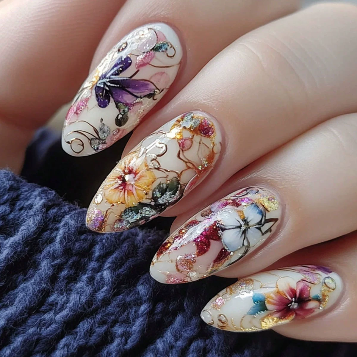 24Pcs Simple Almond Nails Tips - Nail Art Aesthetic recension och pris