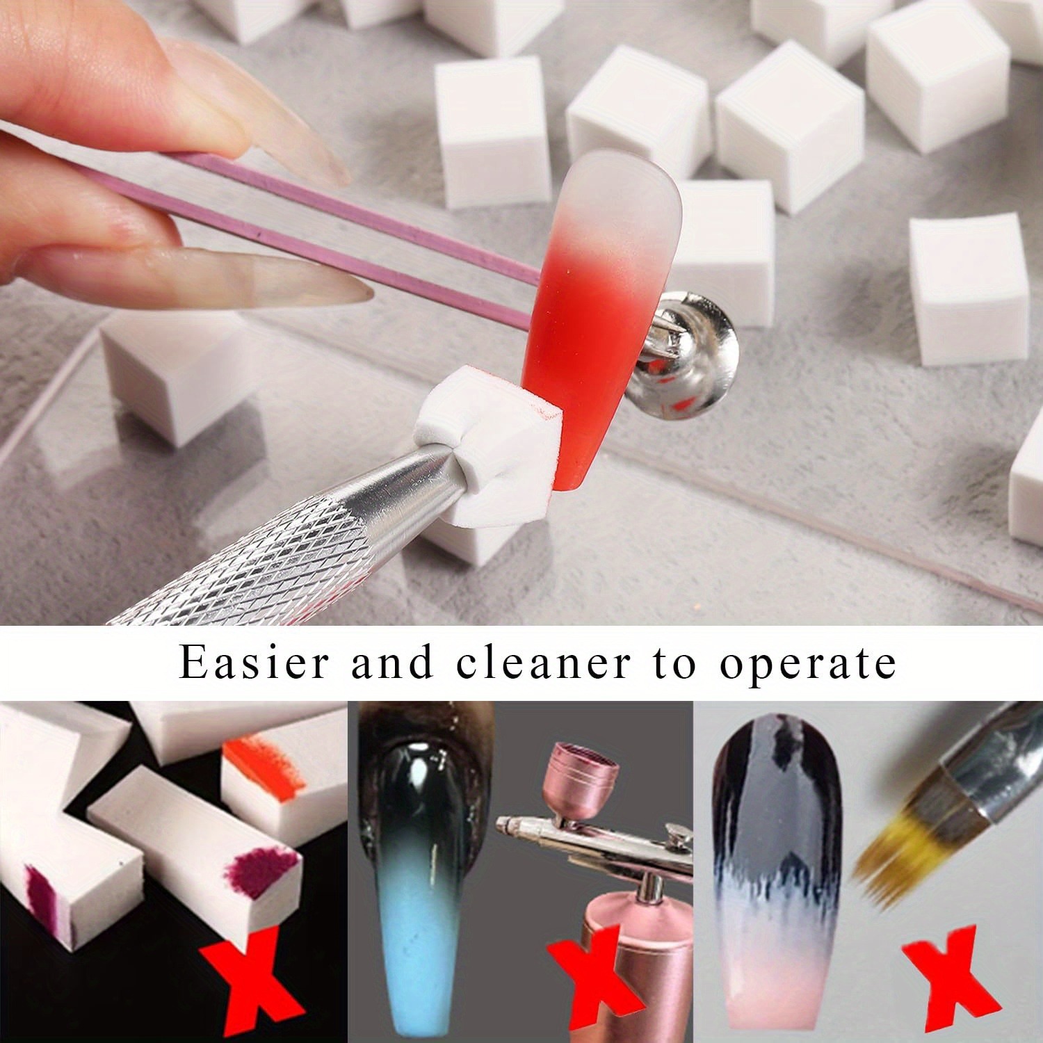 1/50/100Pcs Square Nail Art Sp - Nail Art Full Color recension och pris