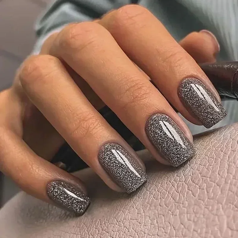 24Pcs/set Short Solid Color Wi - Nail Art Red Wine recension och pris