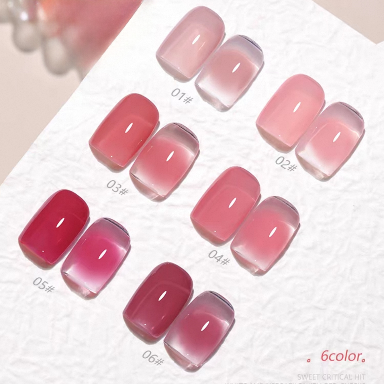 MIANEL 1PCS Ice Clear Pink Nud - Nail Art Red Wine recension och pris
