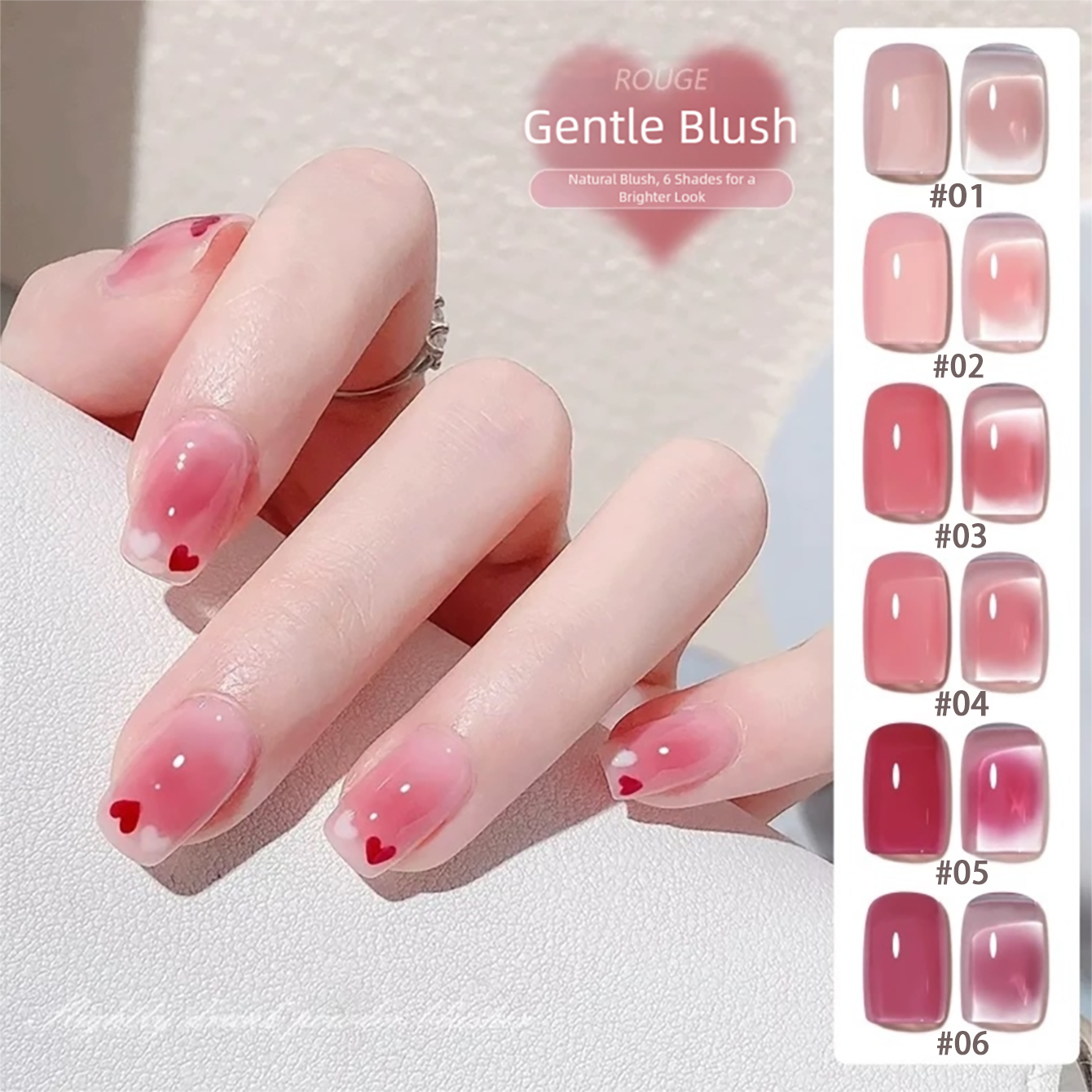 MIANEL 1PCS Ice Clear Pink Nud - Nail Art Red Wine recension och pris