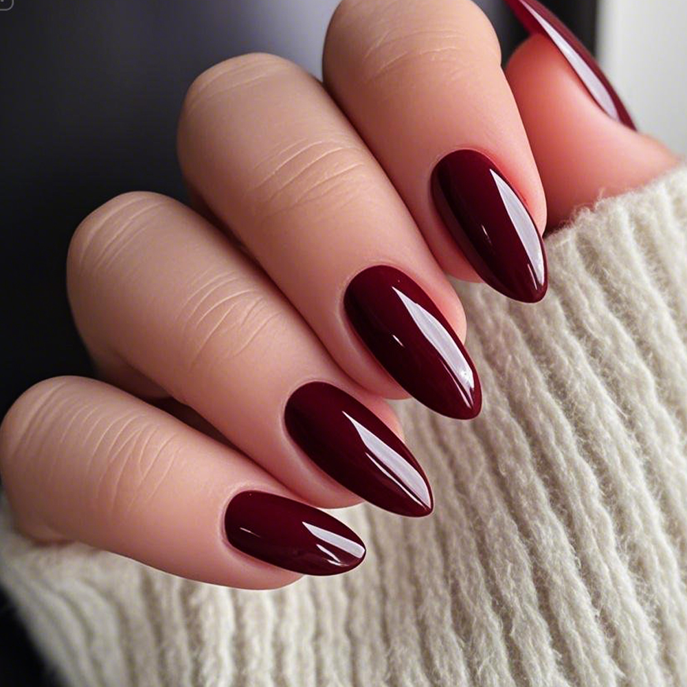 120Pcs Wine Red Short Almond F - Nail Art Red Wine recension och pris