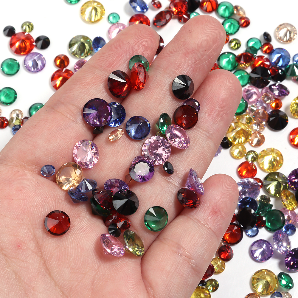 4/5/6/8mm Round Rhinestones Di - Nail Art Glitter recension och pris