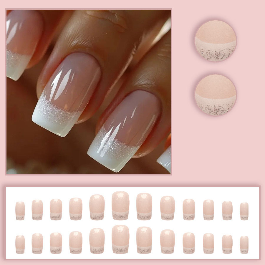 24pcs/set Medium Square fake n - Nail Art Aesthetic recension och pris