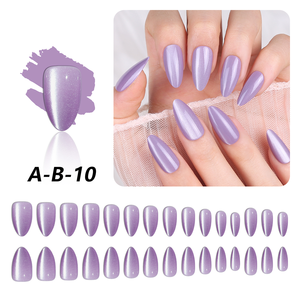 Fake nails 30PC Nail Stickers  - Nail Art Ombre Glitter recension och pris