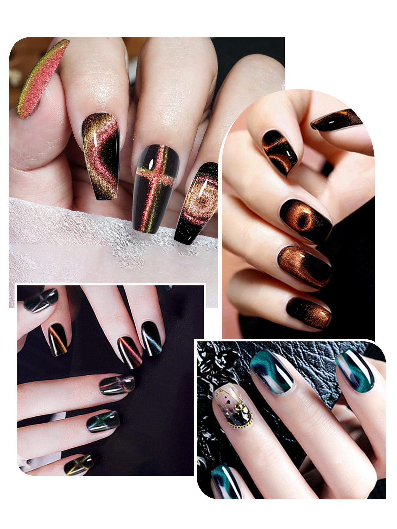 3 In 1 Nail Magnet, Cat Eye Ge - Nail Art Mahogany Cat Eye recension och pris