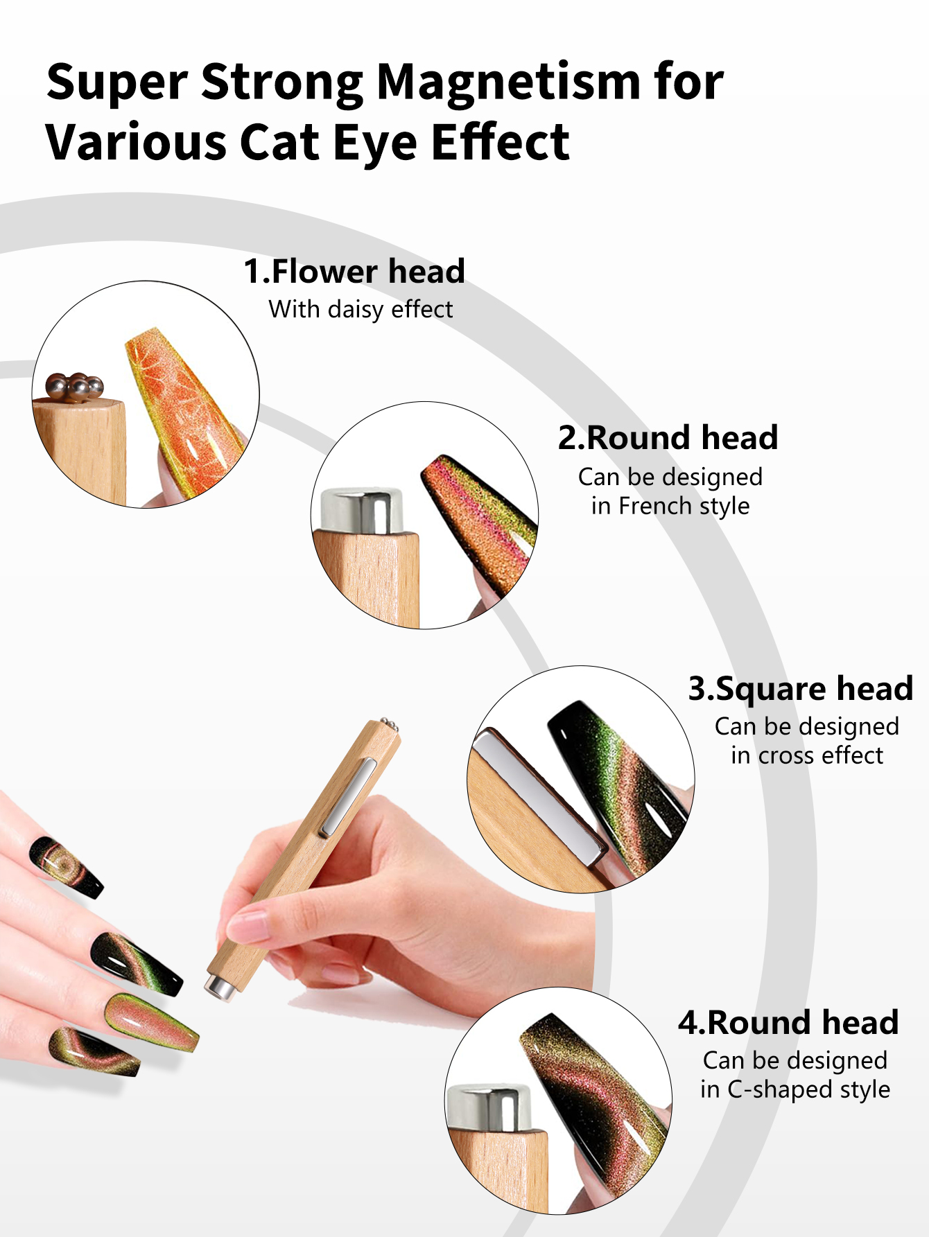 3 In 1 Nail Magnet, Cat Eye Ge - Nail Art Mahogany Cat Eye recension och pris