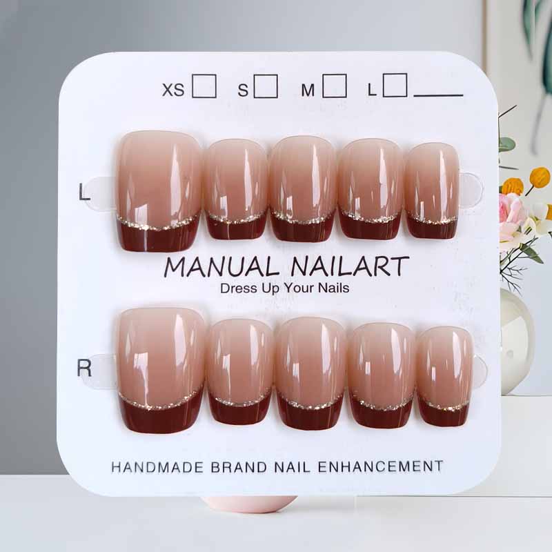 10Pcs French Style Wine Red Ed - Nail Art Red Wine recension och pris