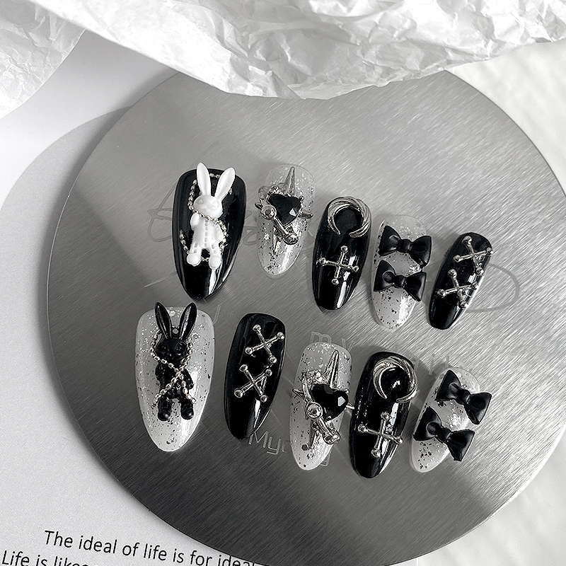 10pcs Pure Handmade Almond Sha - Nail Art Aesthetic recension och pris