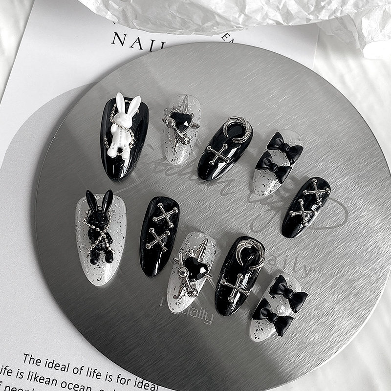 10pcs Pure Handmade Almond Sha - Nail Art Aesthetic recension och pris