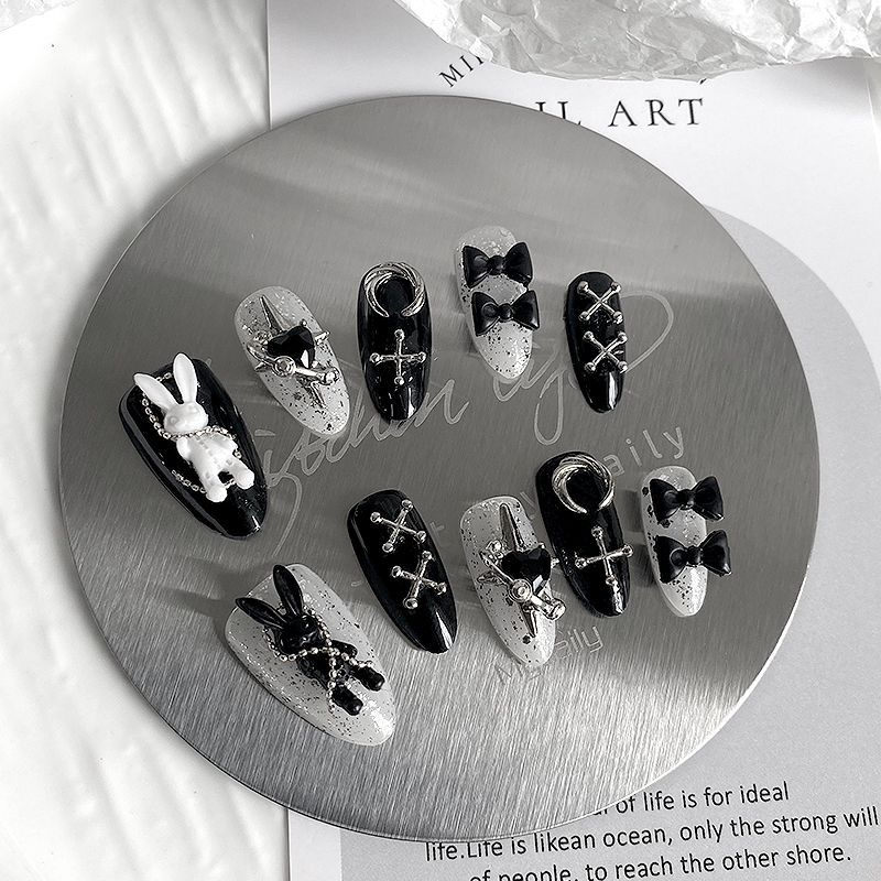 10pcs Pure Handmade Almond Sha - Nail Art Aesthetic recension och pris
