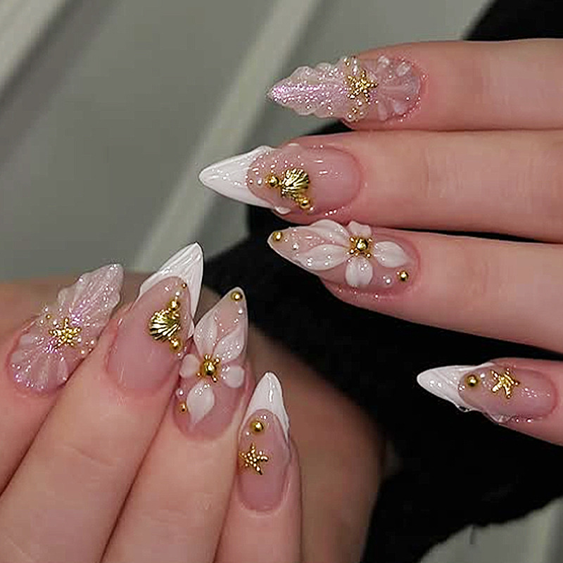 24pcs Finished Almond Press on - Nail Art Aesthetic recension och pris