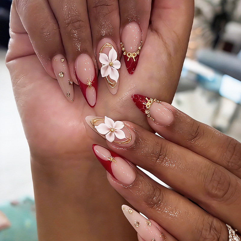 24pcs Finished Almond Press on - Nail Art Aesthetic recension och pris