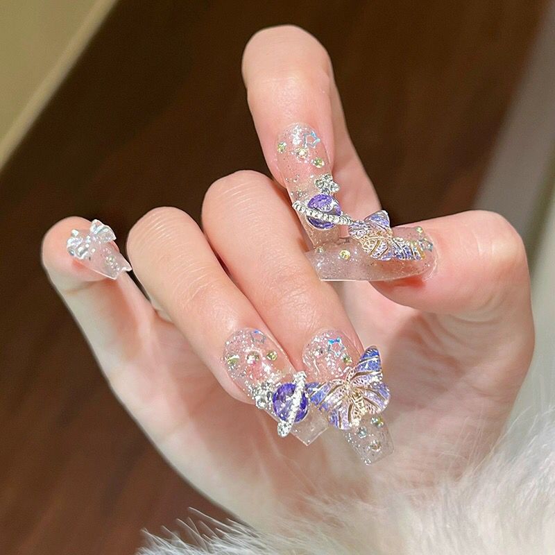 10Pcs Handmade Press On Nails  - Nail Art Xs recension och pris