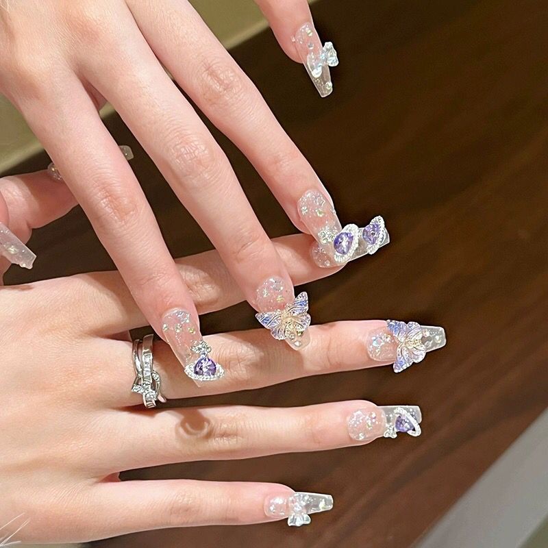 10Pcs Handmade Press On Nails  - Nail Art Xs recension och pris