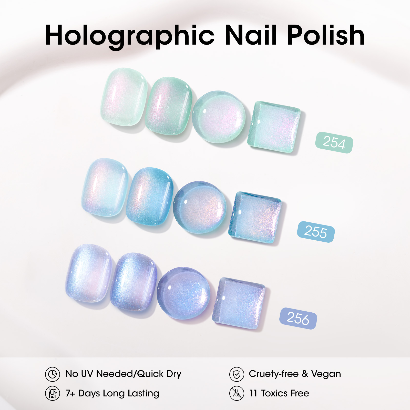 Gel Polish Set 3Pcs 10ml Chame - Nail Art Ombre Glitter recension och pris