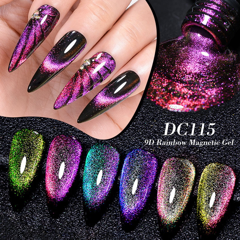 7/10/12PCS/SET Cat Magnetic Ge - Nail Art Full Color recension och pris