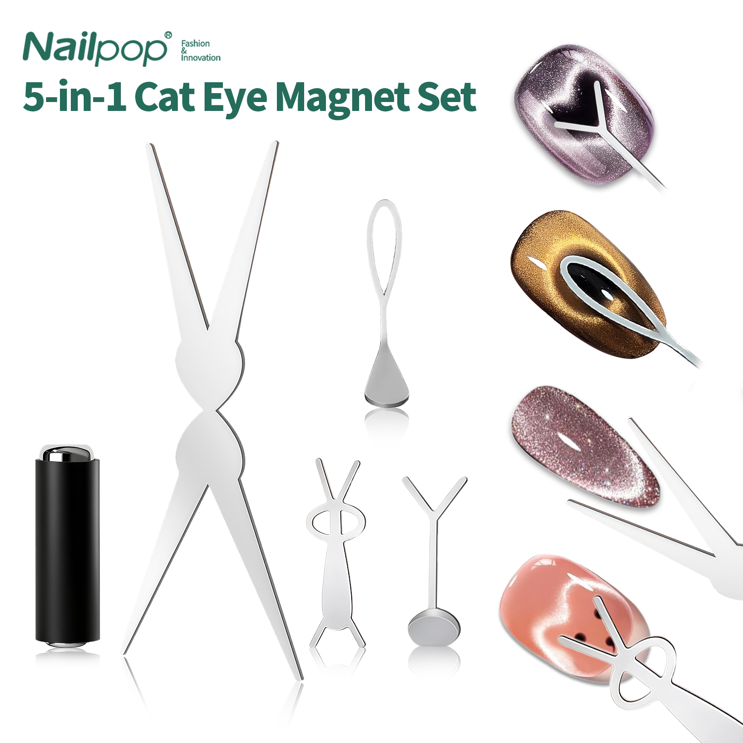 Nailpop Cat Eye Magnet Kit Sil - Nail Art Full Color recension och pris