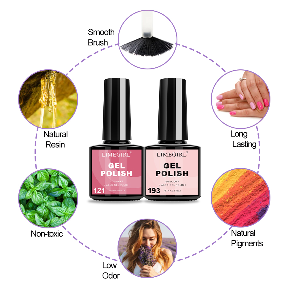 Limegirl Nail Gel Polish Set w - Nail Art Full Color recension och pris