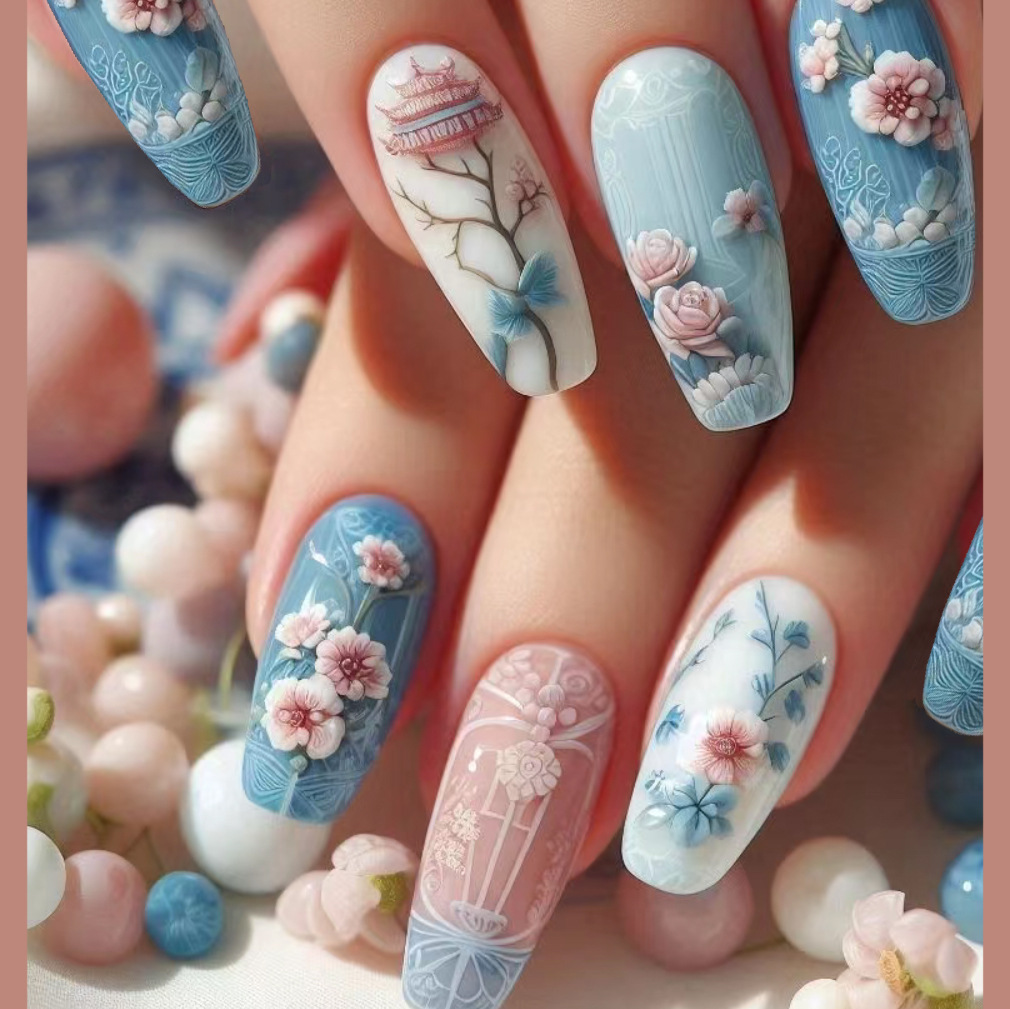 24pcs Wearable Fake Nails Sets - Nail Art Aesthetic recension och pris