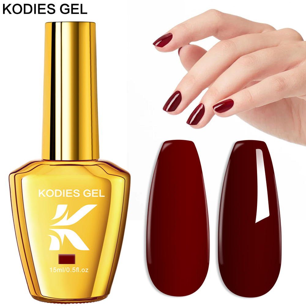 KODIES GEL Burgundy Red Gel Na - Nail Art Red Wine recension och pris