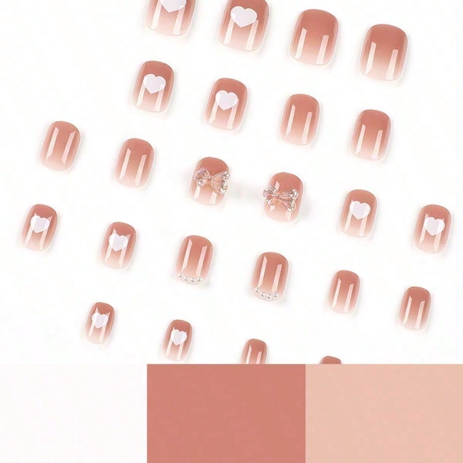 Women Nude Pink Press On Nails - Nail Art Glitter recension och pris