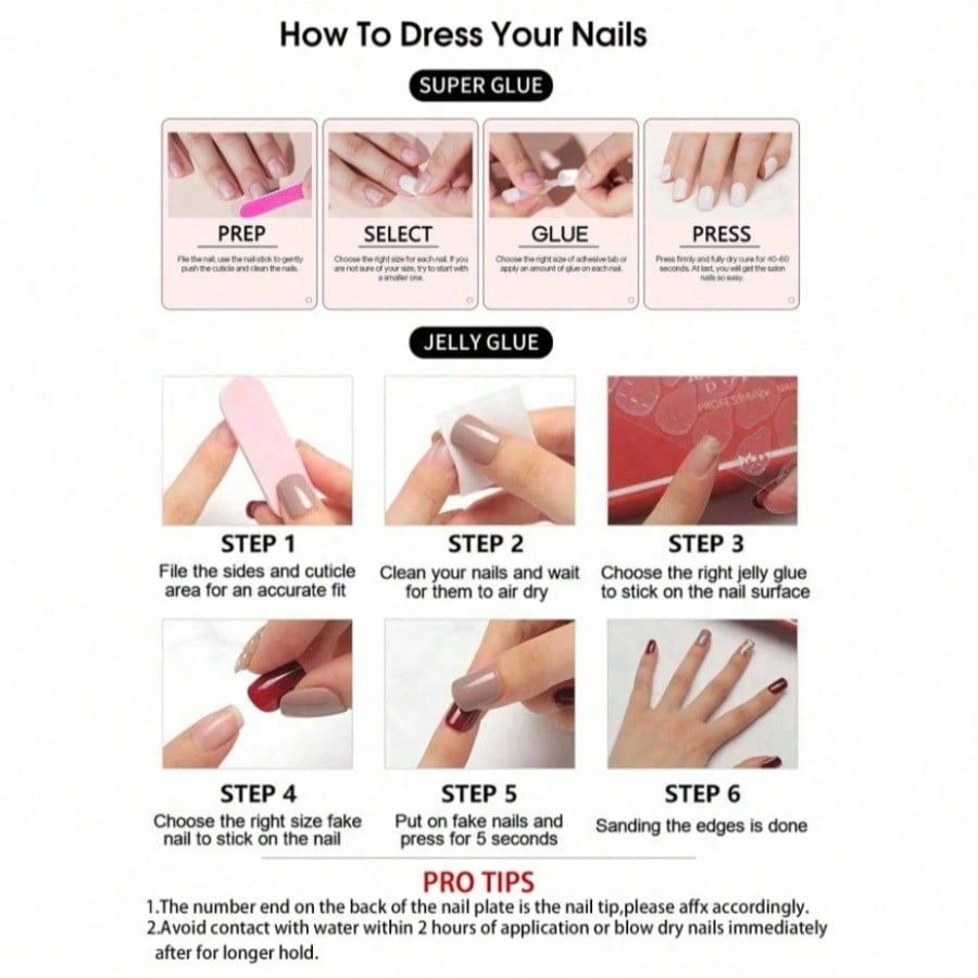 Women Nude Pink Press On Nails - Nail Art Glitter recension och pris